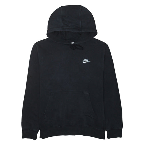 Nike Men's Black Pullover Hoodie Medium Cotton Blend Fleece