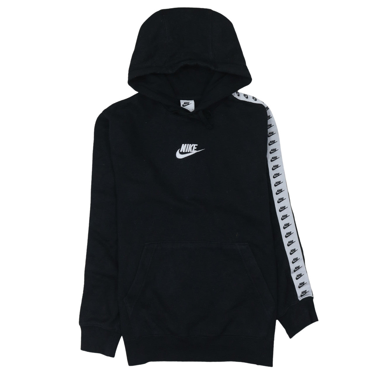 Nike Men's Black Pullover Hoodie Size S Logo Sleeve Sportswear