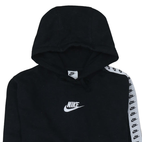 Nike Men's Black Pullover Hoodie Size S Logo Sleeve Sportswear