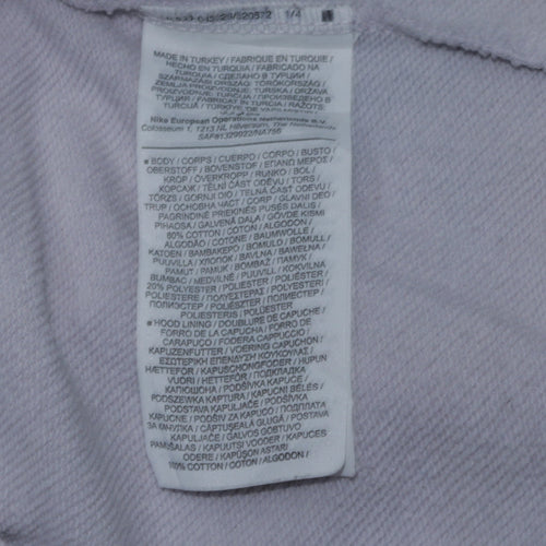 Nike Women’s White XS Pullover Hoodie Cotton Blend Drawstring