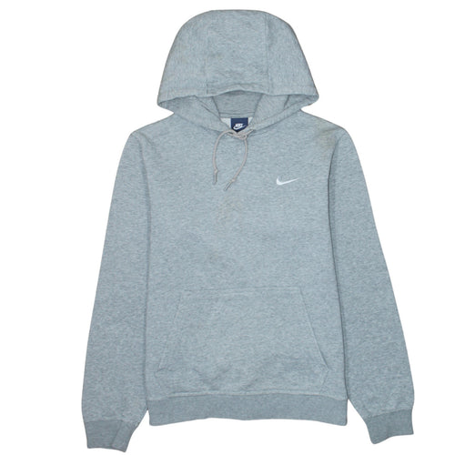 Nike Men's Grey Pullover Hoodie Size M Regular Fit Fleece Sweatshirt