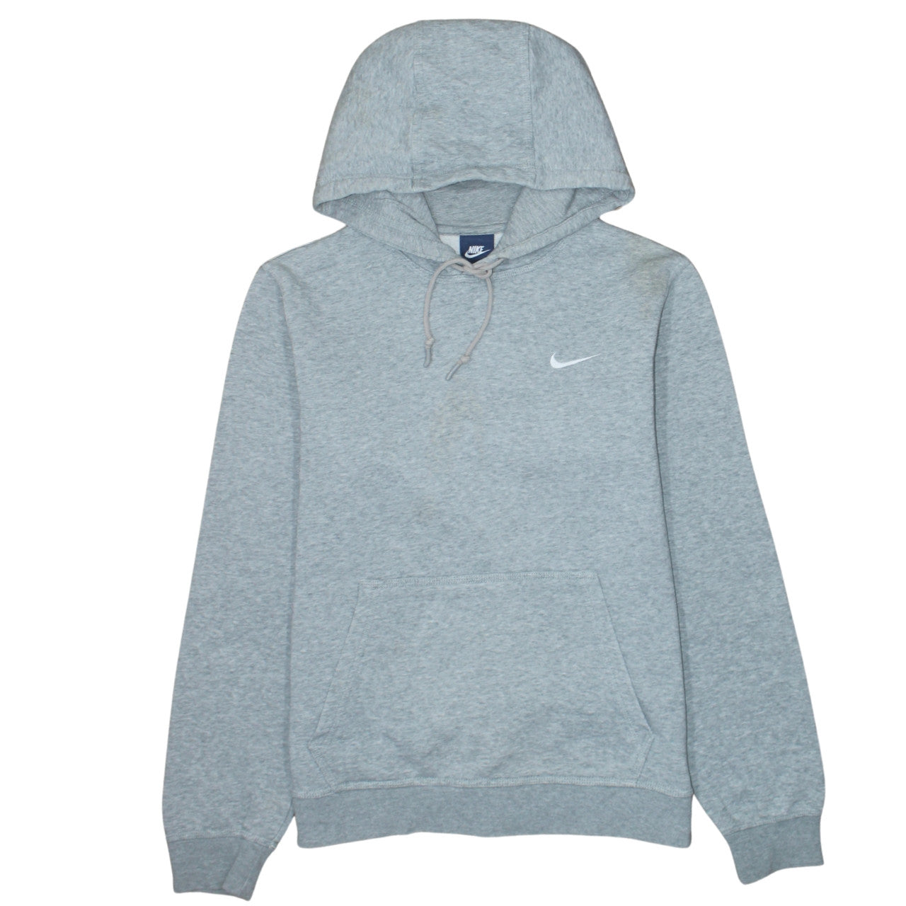 Nike Men's Grey Pullover Hoodie Size M Regular Fit Fleece Sweatshirt