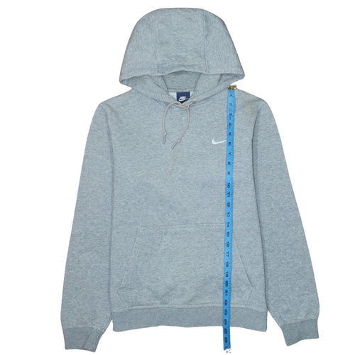 Nike Men's Grey Pullover Hoodie Size M Regular Fit Fleece Sweatshirt