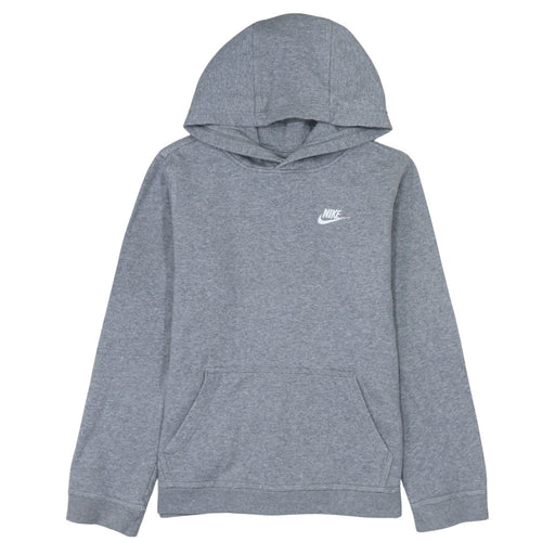 Nike Boys Grey Pullover Hoodie XL (158-170cm) Classic Logo Sweatshirt