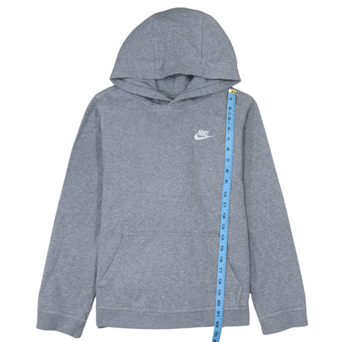Nike Boys Grey Pullover Hoodie XL (158-170cm) Classic Logo Sweatshirt