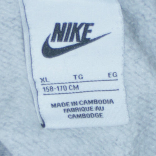 Nike Boys Grey Pullover Hoodie XL (158-170cm) Classic Logo Sweatshirt