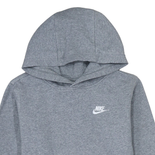 Nike Boys Grey Pullover Hoodie XL (158-170cm) Classic Logo Sweatshirt
