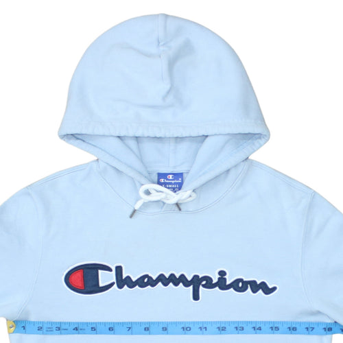 Champion Men's Blue XS Pullover Hoodie Logo Graphic Cotton