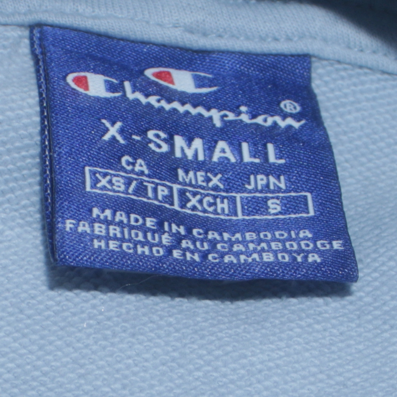 Champion Men's Blue XS Pullover Hoodie Logo Graphic Cotton