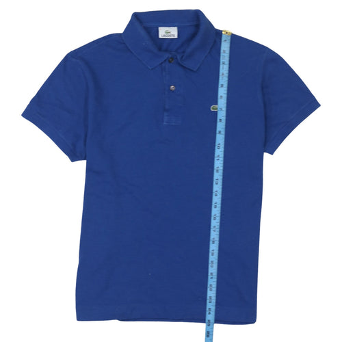 Lacoste Men's Blue Cotton Polo Shirt Size S Short Sleeve