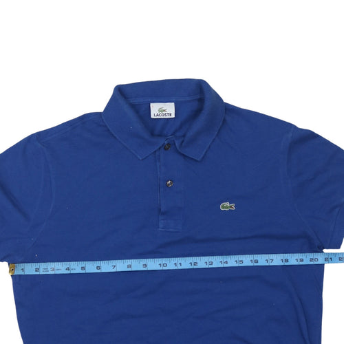 Lacoste Men's Blue Cotton Polo Shirt Size S Short Sleeve