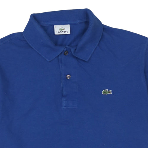 Lacoste Men's Blue Cotton Polo Shirt Size S Short Sleeve
