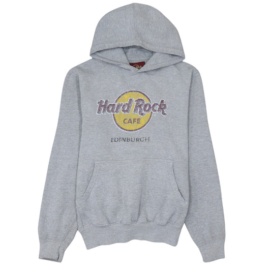 Hard Rock Cafe Edinburgh Men's Grey Pullover Hoodie Medium