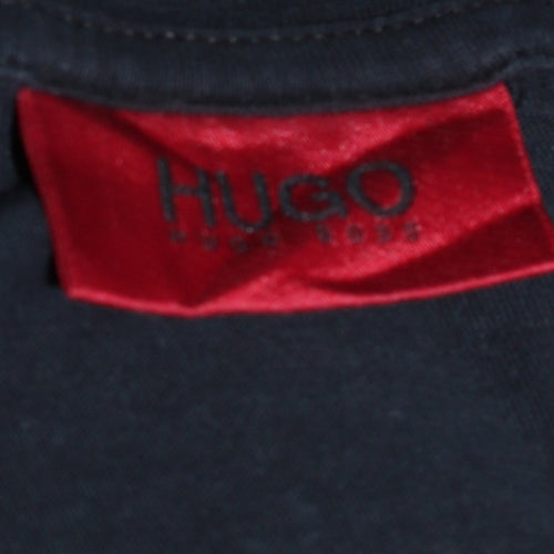 Hugo Boss Men's Black Cotton Short Sleeve Logo T-Shirt M