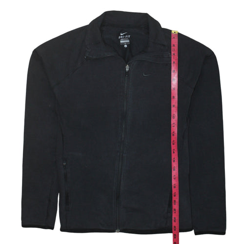 Nike Dri-FIT Black Full Zip Sweatshirt Womens L Sports Jacket