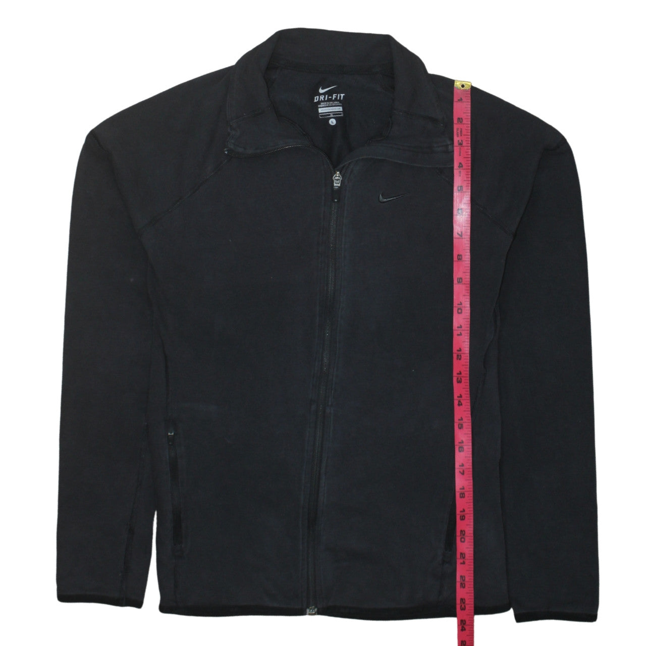 Nike Dri-FIT Black Full Zip Sweatshirt Womens L Sports Jacket