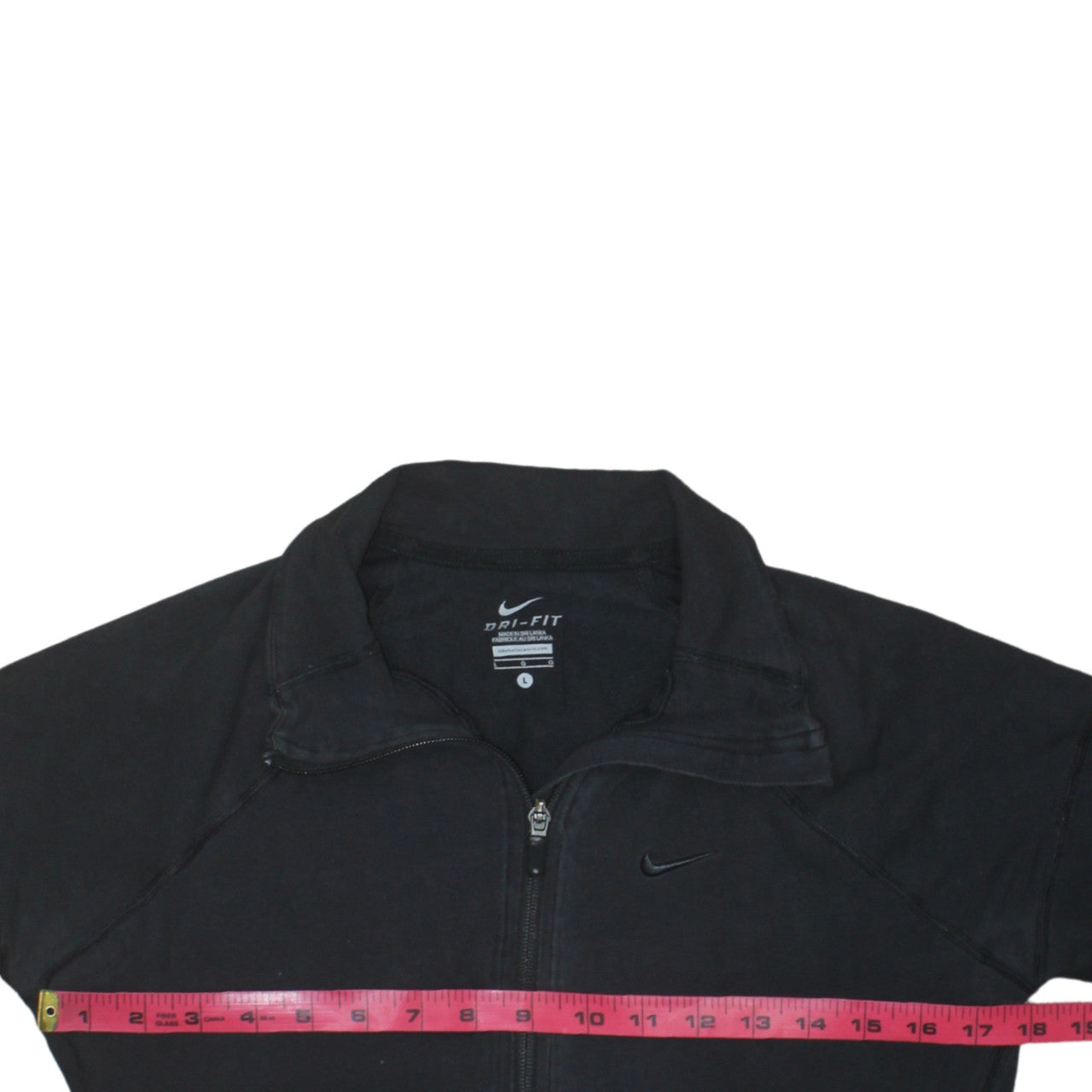 Nike Dri-FIT Black Full Zip Sweatshirt Womens L Sports Jacket