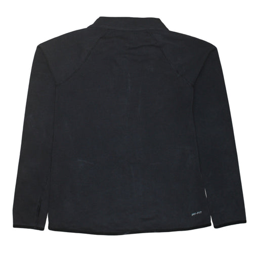 Nike Dri-FIT Black Full Zip Sweatshirt Womens L Sports Jacket