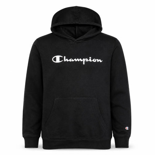 Champion Boys Black Pullover Hoodie 13-14 Years Logo Fleece Sweatshirt