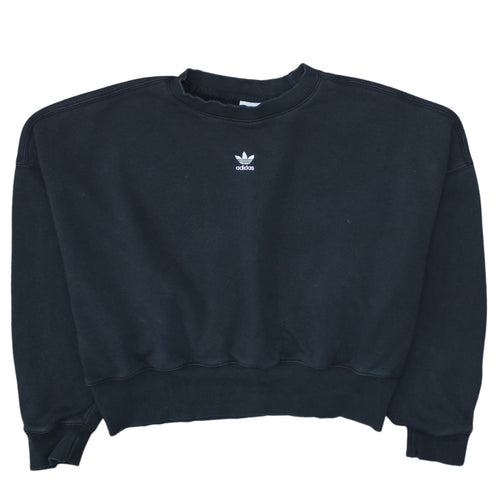 Adidas Women's Black Crew Neck Pullover Sweatshirt Size 8