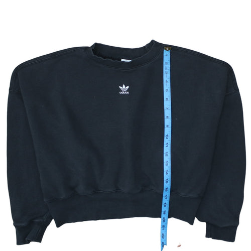 Adidas Women's Black Crew Neck Pullover Sweatshirt Size 8