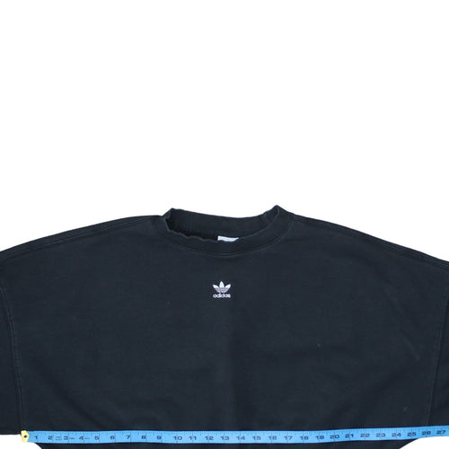 Adidas Women's Black Crew Neck Pullover Sweatshirt Size 8