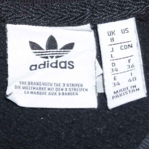 Adidas Women's Black Crew Neck Pullover Sweatshirt Size 8