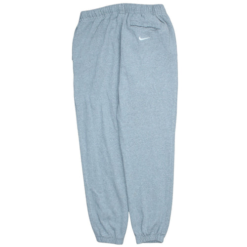 Nike Women’s Grey Cotton Sweatpants L Relaxed Fit Elastic Waist Joggers