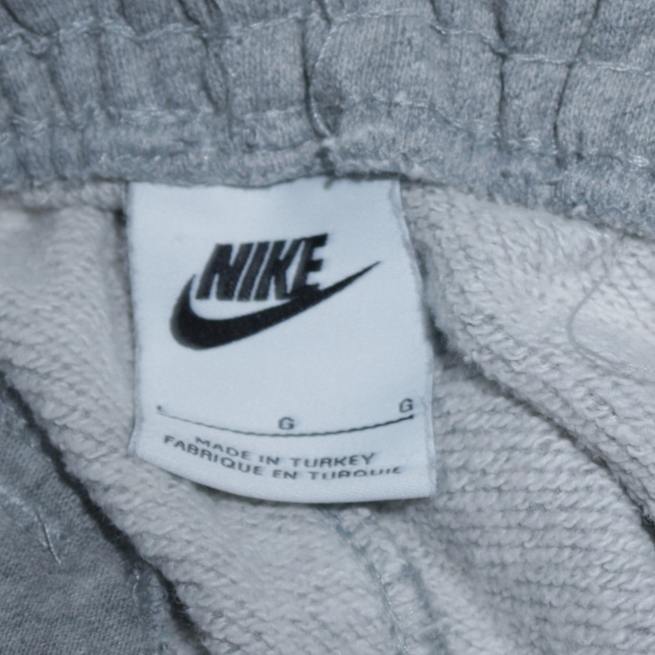 Nike Women’s Grey Cotton Sweatpants L Relaxed Fit Elastic Waist Joggers