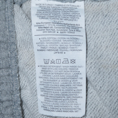 Nike Women’s Grey Cotton Sweatpants L Relaxed Fit Elastic Waist Joggers