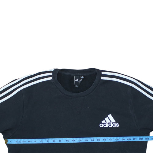 Adidas Men's Black Crew Neck Logo Sweatshirt Size L Pullover