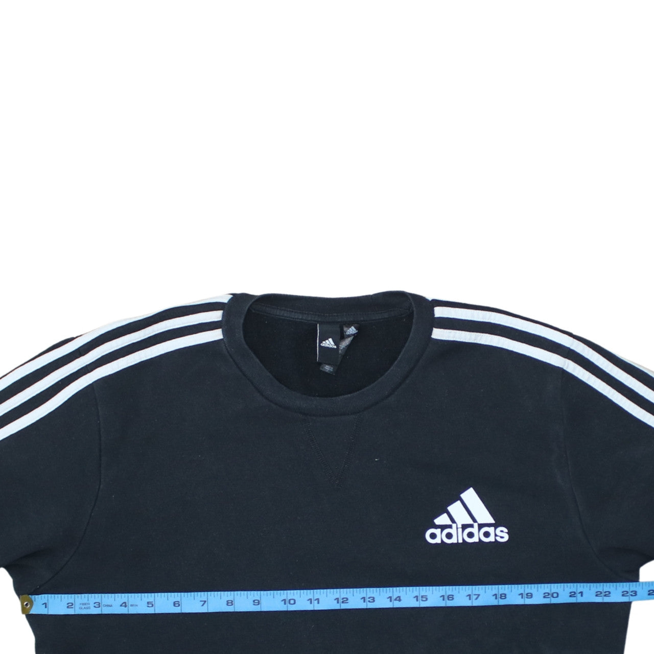 Adidas Men's Black Crew Neck Logo Sweatshirt Size L Pullover