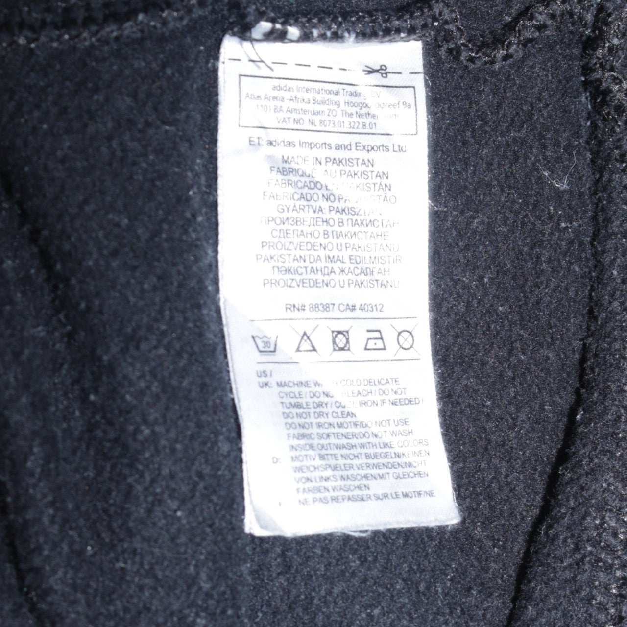 Adidas Men's Black Crew Neck Logo Sweatshirt Size L Pullover