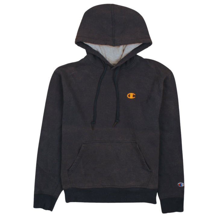 Champion Men's Black Pullover Hoodie Small Logo Fleece