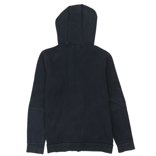 Adidas Boys Black Full Zip Hoodie 10-11 Years Hooded Sweatshirt