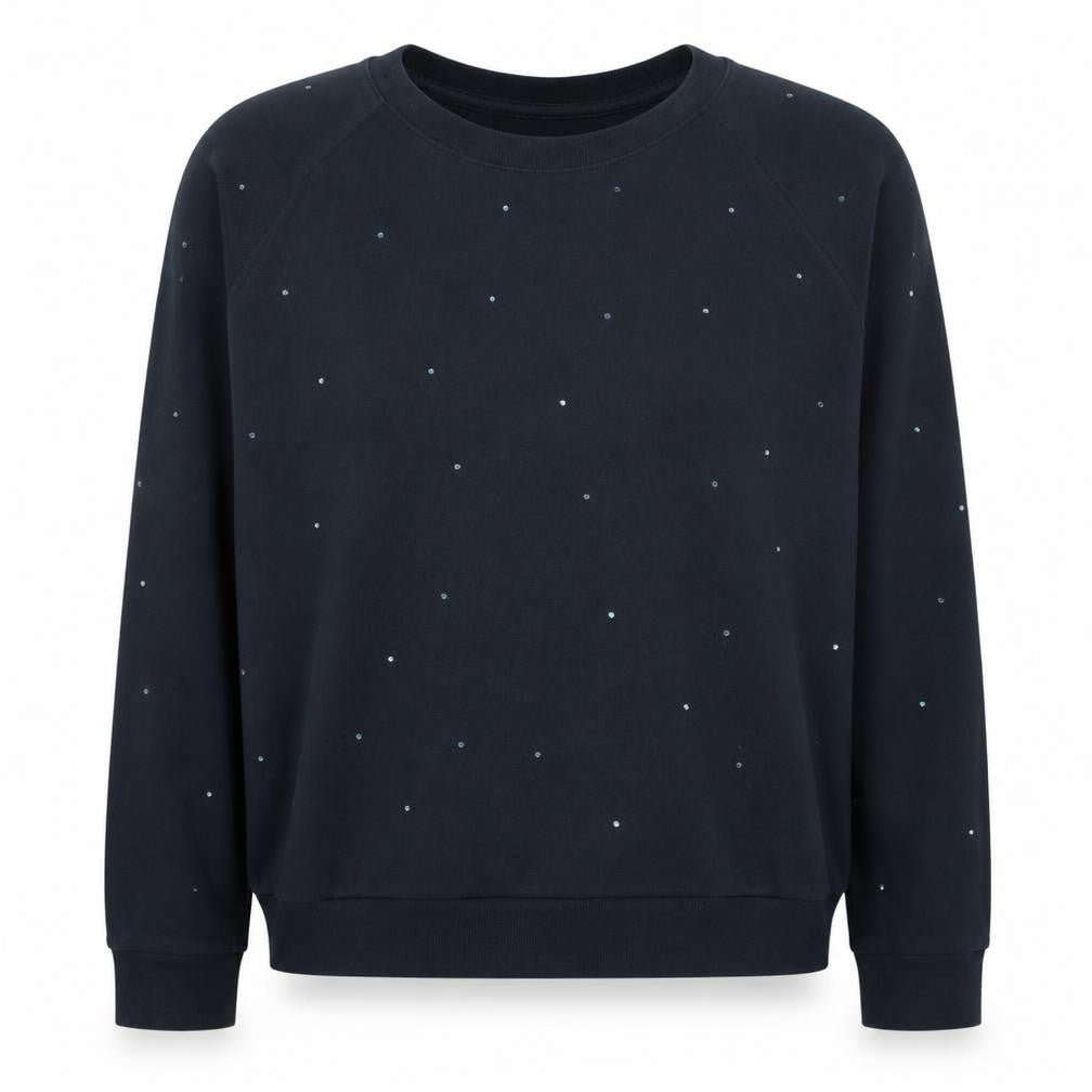 Front view of Levi's Men's Black XL Rhinestone Pullover Sweatshirt