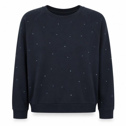 Front view of Levi's Men's Black XL Rhinestone Pullover Sweatshirt