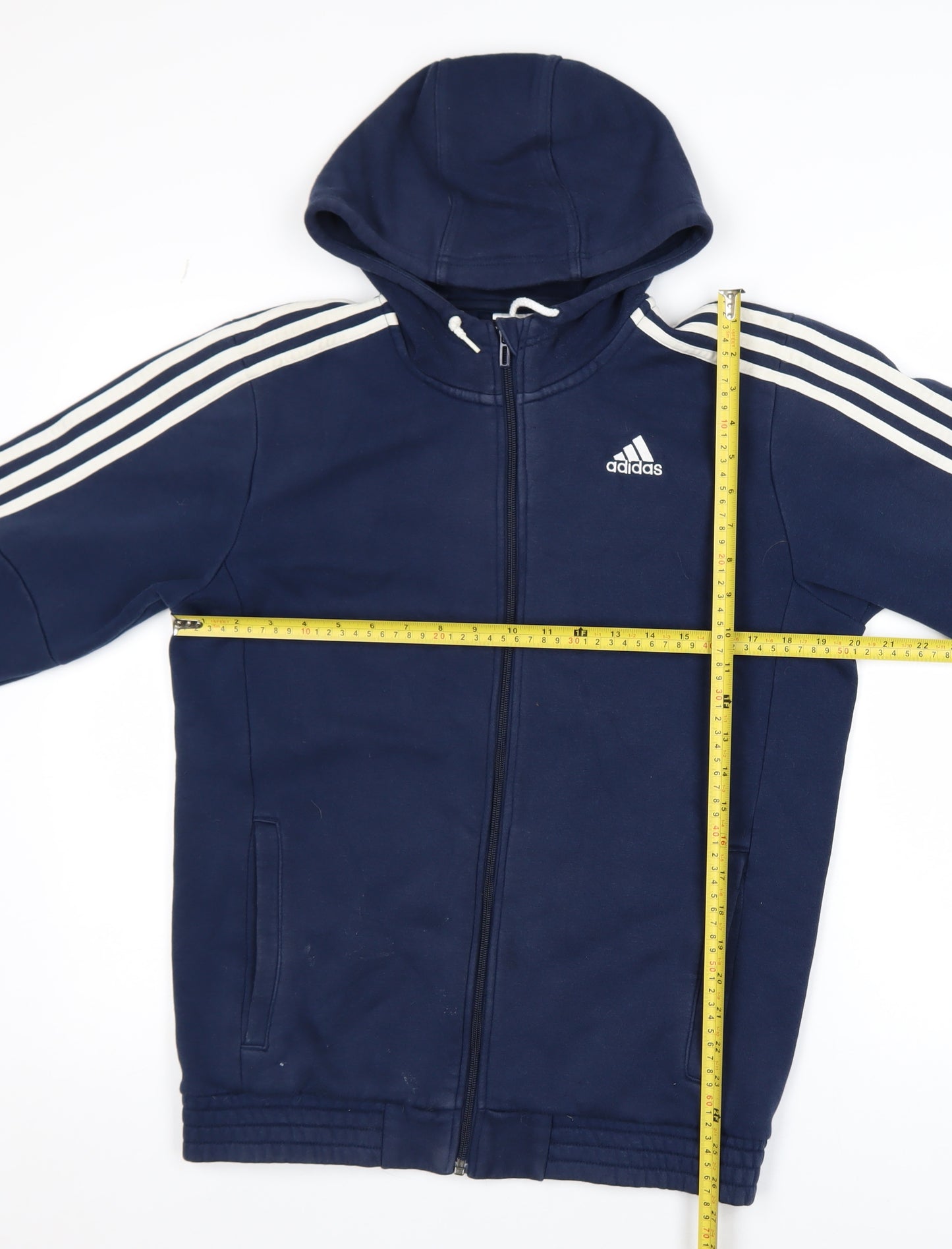 Adidas Men's Blue Full Zip Hoodie Size S Sports Fleece