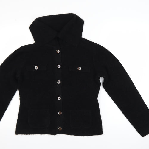 Marks and Spencer Women’s Black Collared Button Cardigan Size S