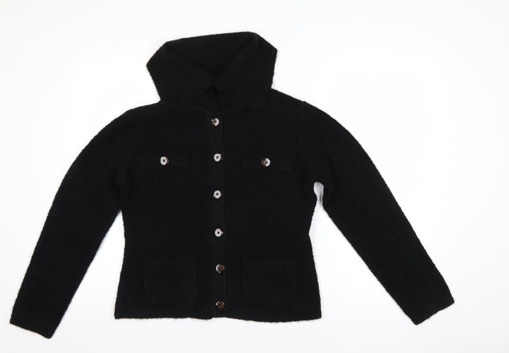 Marks and Spencer Women’s Black Collared Button Cardigan Size S