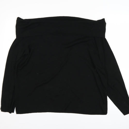 Marks and Spencer Women’s Black Off Shoulder Knit Jumper Size 22