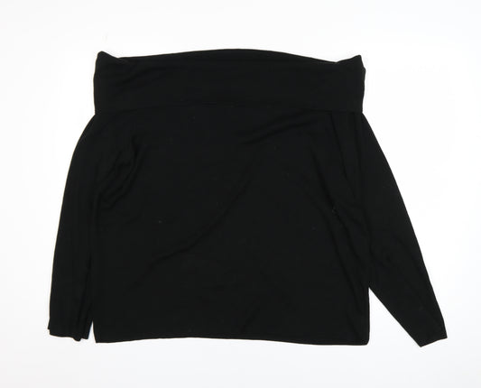 Marks and Spencer Women’s Black Off Shoulder Knit Jumper Size 22