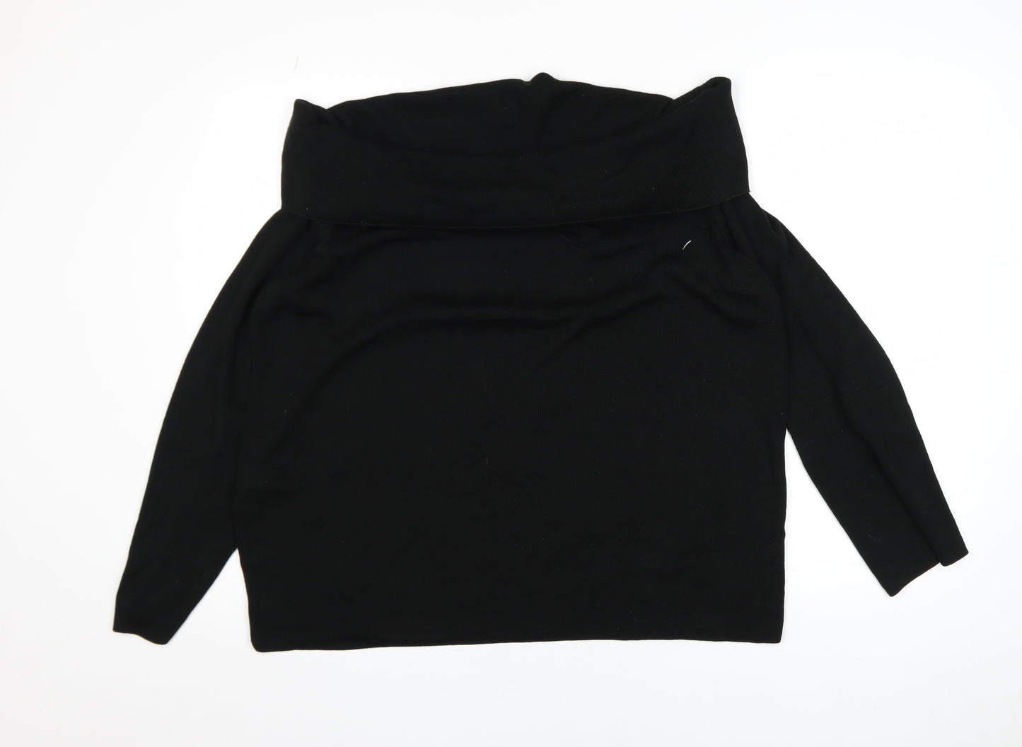 Marks and Spencer Women’s Black Off Shoulder Knit Jumper Size 22