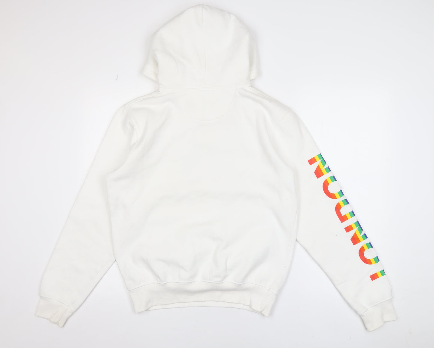 Hard Rock Men’s White Pullover Hoodie Medium London Pride Logo