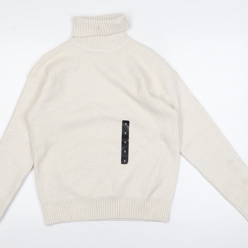 Marks and Spencer Women’s Ivory Roll Neck Knit Jumper Size S