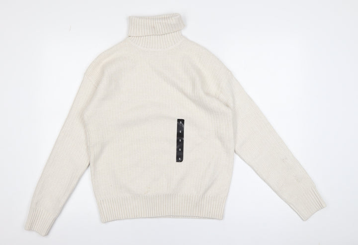 Marks and Spencer Women’s Ivory Roll Neck Knit Jumper Size S