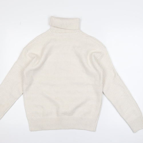 Marks and Spencer Women’s Ivory Roll Neck Knit Jumper Size S