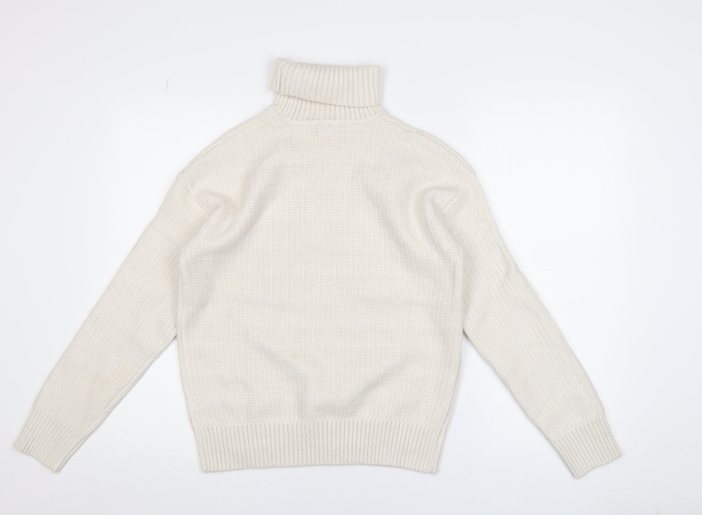 Marks and Spencer Women’s Ivory Roll Neck Knit Jumper Size S
