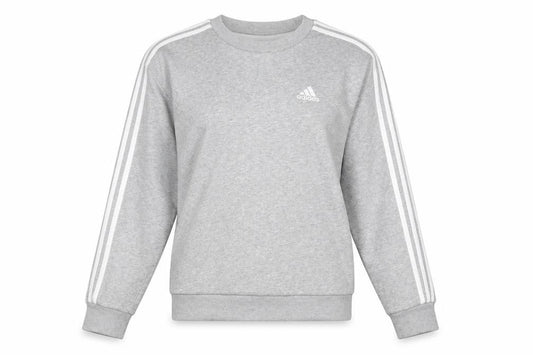 Front view of Adidas women’s grey xs pullover sweatshirt crew neck long sleeve