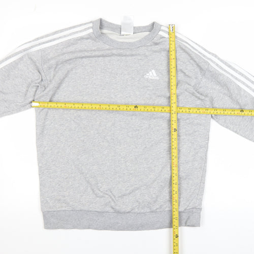 Adidas Womens Grey XS Pullover Sweatshirt Crew Neck Long Sleeve